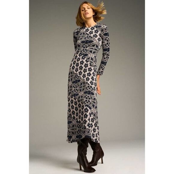 ZARA LONG JACQUARD DRESS OPEN BACK PRINTED NEW - Picture 8 of 8